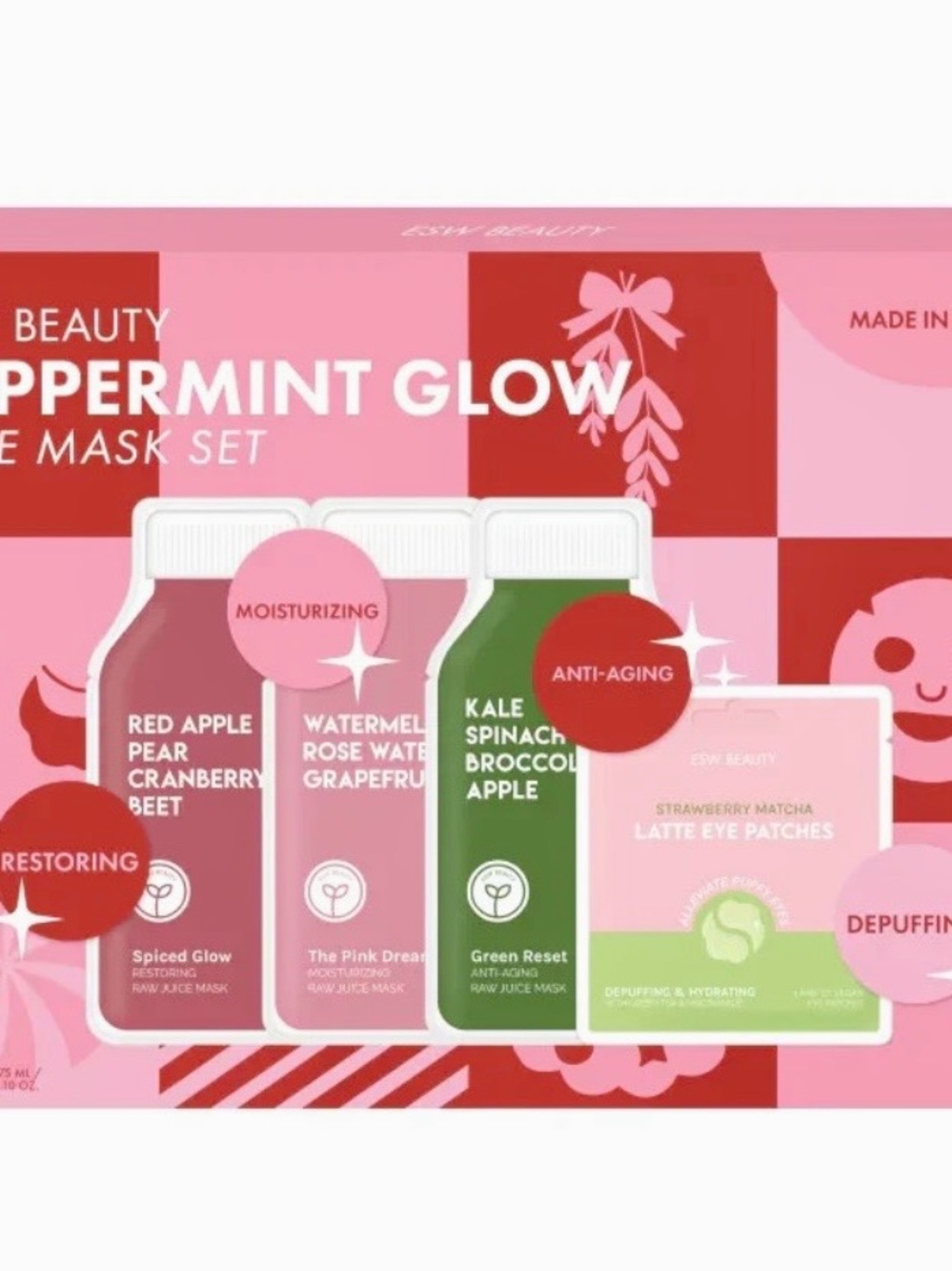 KKW Beauty Peppermint Glow Mask Set - new in box